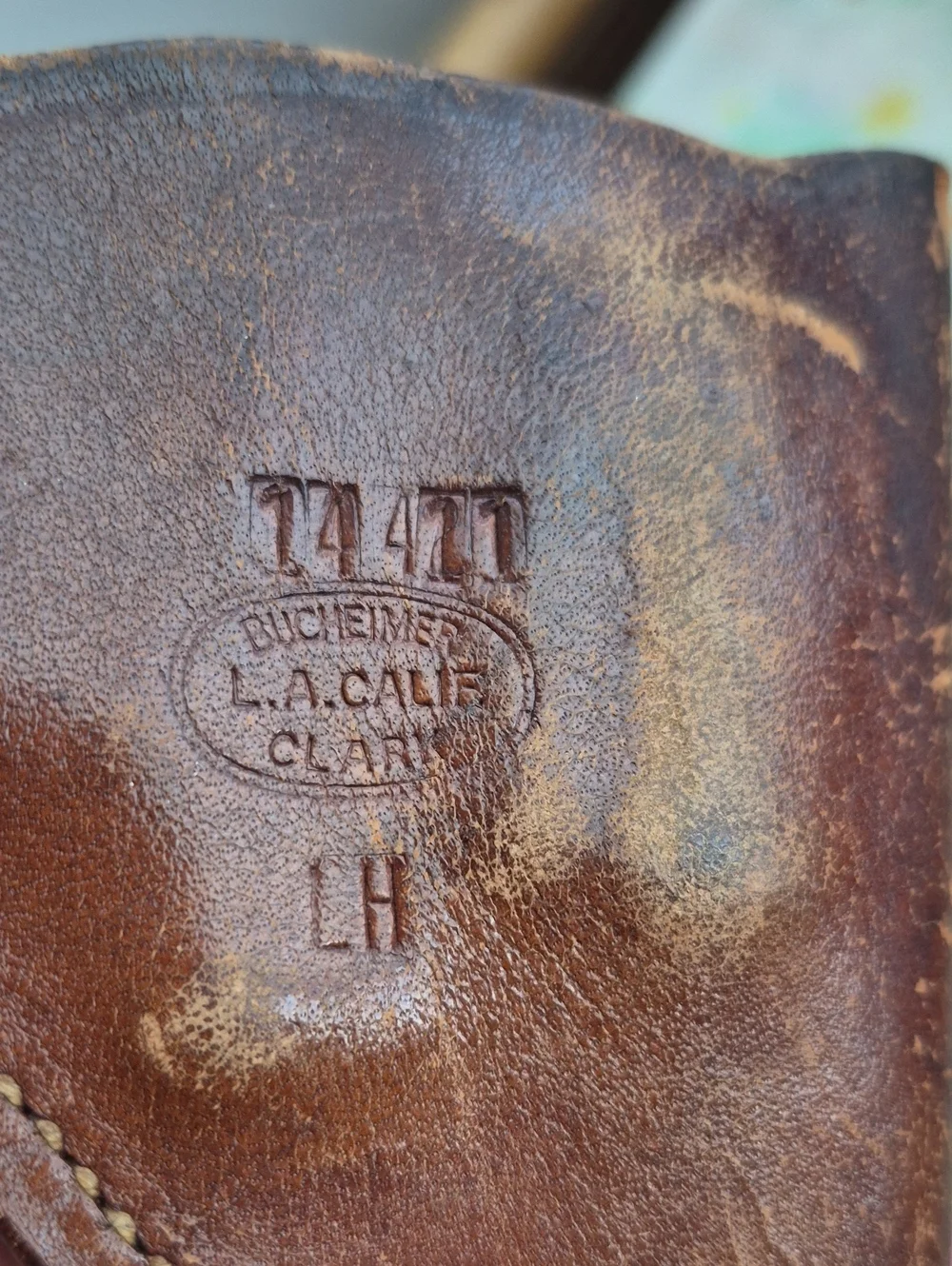 🌙Vintage Leather Holster Bucheimer Clark Left Hand LH 74 421 Brown OWB👉